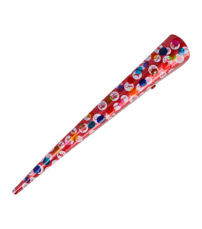 Haarspeld Duckklem Sterrenbeeld Cirkel Patroon 13cm Rood