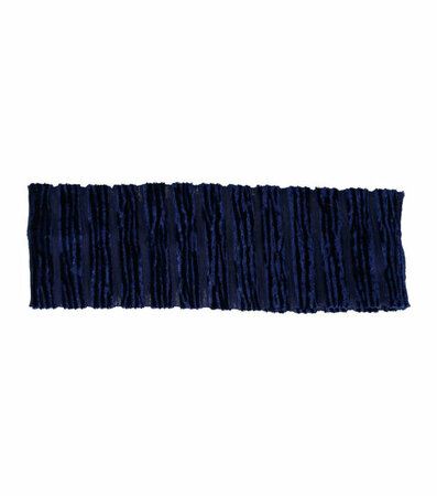 Haarband Streep 7cm Velvet Donker Blauw