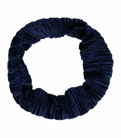 Haarband Streep 7cm Velvet Donker Blauw