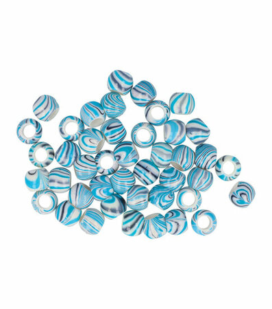 Haarkralen Marmer Fantasie Patroon Blauw