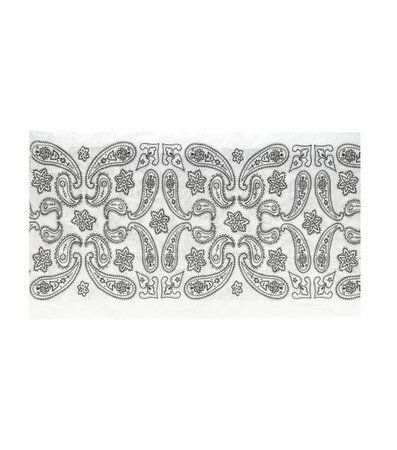 Haarband Multifunctioneel Paisley Print Zwart Wit