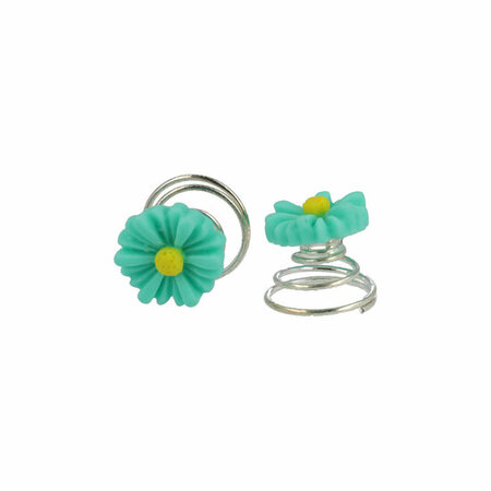 Curlies Bloem Color Aqua Blauw