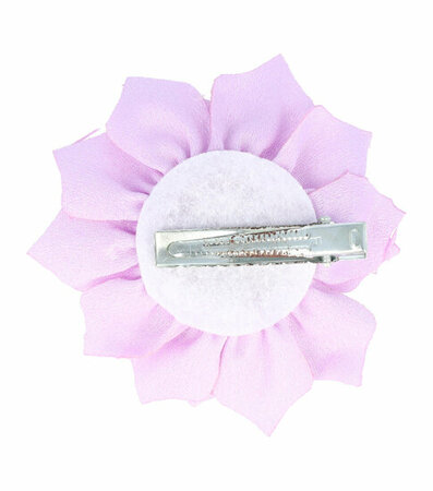 Haarspeld Duckklem Bloem Stof 7cm Lila Paars