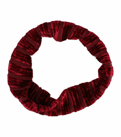 Haarband Streep 7cm Velvet Donker Rood