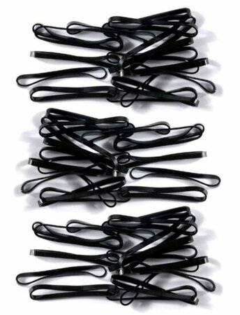 Haarelastieken Klein 3cm Zwart