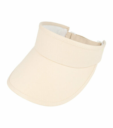 Zonneklep Stevige Klep Verstelbaar Maat 54cm - 59cm Creme