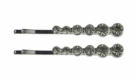 Haarspeld Schuifspeldjes Strass Stenen Zilver