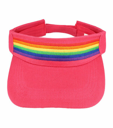 Zonneklep Regenboog Verstelbaar Roze
