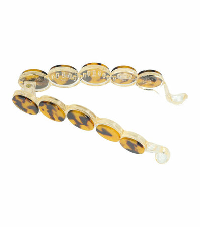 Haarspeld Bananenklem Cirkel Marmer 10cm Bruin