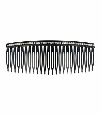 Haarspeld Haarkam 1 Rij Strass Steentjes 13cm Zwart