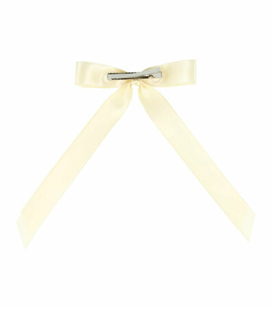Haarspeld Duckklem Strik Lint 12cm Creme
