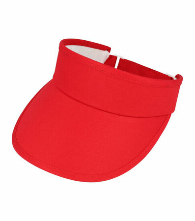 Zonneklep Stevige Klep Verstelbaar Maat 54cm - 59cm Rood