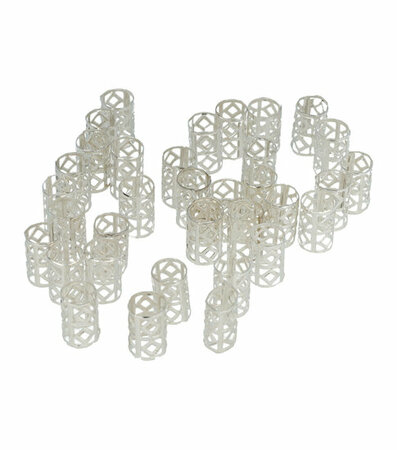 Haarringen Dreadlock Cuffs Opengewerkt Geblokt Zilver Haar Ringen Hair Rings Silver Cuff 30 Stuks