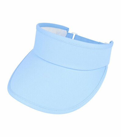 Zonneklep Stevige Klep Verstelbaar Maat 54cm - 59cm Licht Blauw