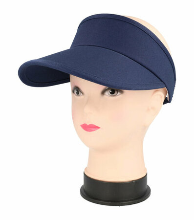 Zonneklep Stevige Klep Verstelbaar Maat 54cm - 59cm Licht Blauw