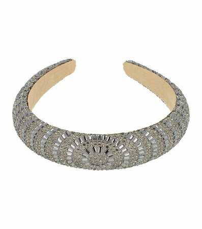 Haarband Diadeem Dik Glitter Fantasie Grijs
