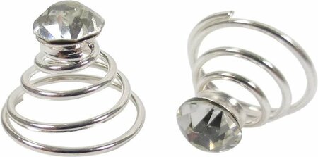 Curlies Strass Steentje Zilver