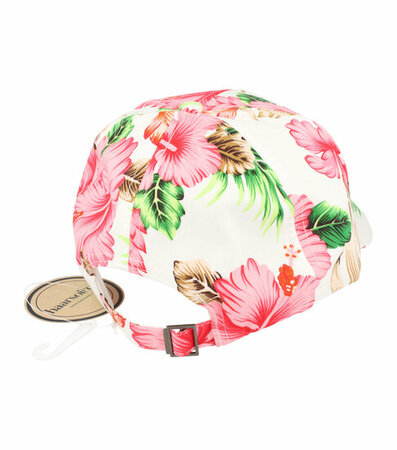 Cap Tropische Bloemen Patroon Maat 54cm - 58cm Color Wit Pet Baseball Model