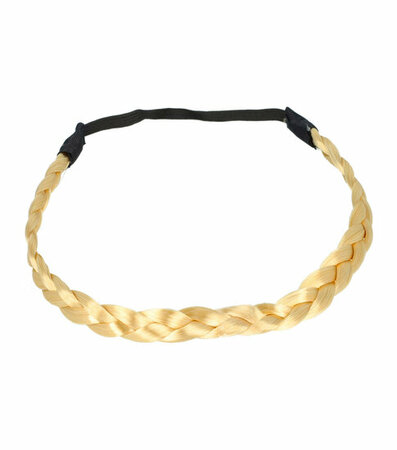 Haarband Vlecht 1,5cm Imitatie Haar Goud Blond