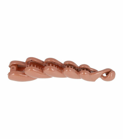 Haarspeld Bananenklem Druppel Fantasie Vorm 11,5cm Roze Bruin