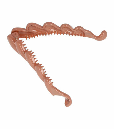 Haarspeld Bananenklem Druppel Fantasie Vorm 11,5cm Roze Bruin