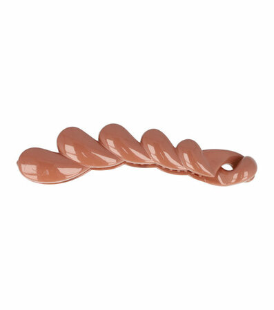 Haarspeld Bananenklem Druppel Fantasie Vorm 11,5cm Roze Bruin