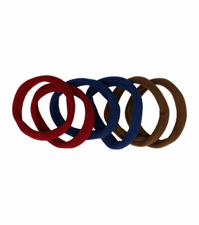 Haarelastieken Endless Armband Bruin Blauw Rood