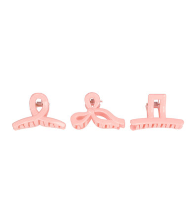 Haarklemmen Set Klein Recht Wave Strik Licht Roze