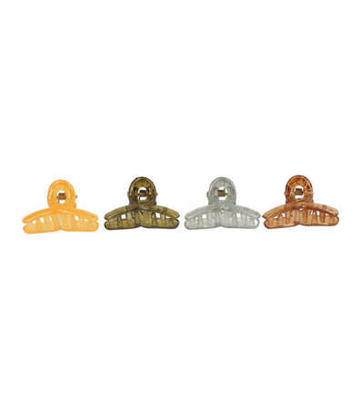 Haarklemmen Set Klein Wave 3cm Transparant Naturel