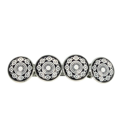 Haarspeld Cirkel Vormen Vintage Patroon 8,5cm Zwart Wit