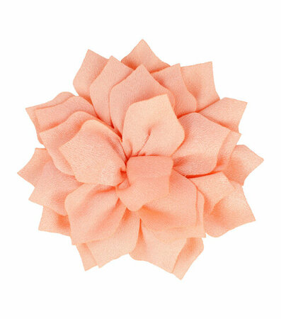 Haarspeld Duckklem Bloem Stof 7cm Zalm Roze