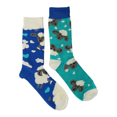 Sokken - Schaap - Katoen - Uniseks - Schoenmaat 38-46 - Wit Blauw