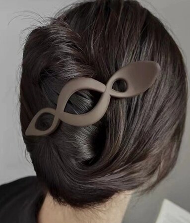 Haarklemmen Set Fantasie Mat Naturel 8cm 9cm 11cm Paars Bruin