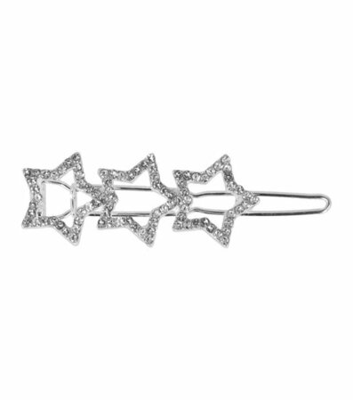 Haarspeld Clip Sterren Strass Zilver