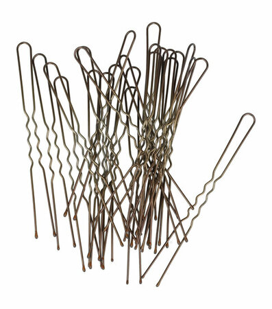 Haarpinnen Haardotspelden 24 Stuks 8cm Bruin