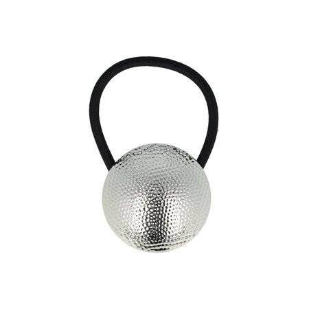 Haarelastiek Cirkel Ribbel Cuff Ornament Zilver