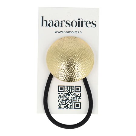 Haarelastiek Cirkel Ribbel Cuff Ornament Goud