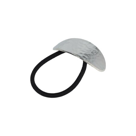 Haarelastiek Ovaal Hamerslag Cuff Ornament Zilver