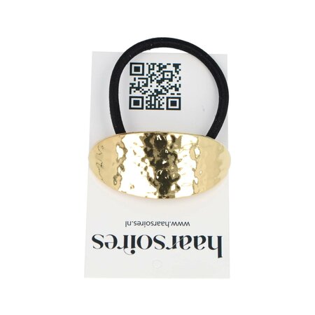 Haarelastiek Ovaal Hamerslag Cuff Ornament Goud
