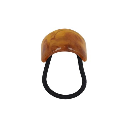 Haarelastiek Ringen Duo Cuff Ornament Kunststof Mat Bruin