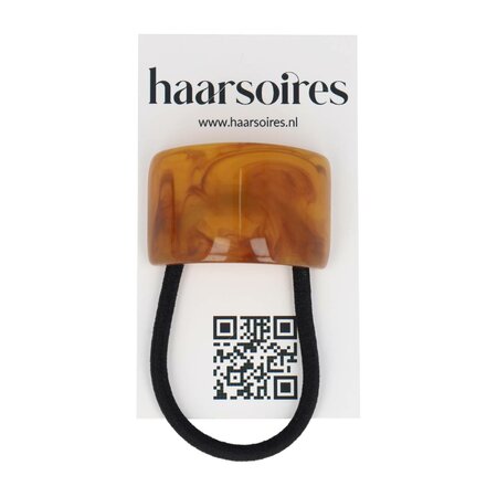 Haarelastiek Recht Cuff Ornament Kunststof Bruin