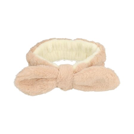 Haarband Make-up Furry Strik Beige