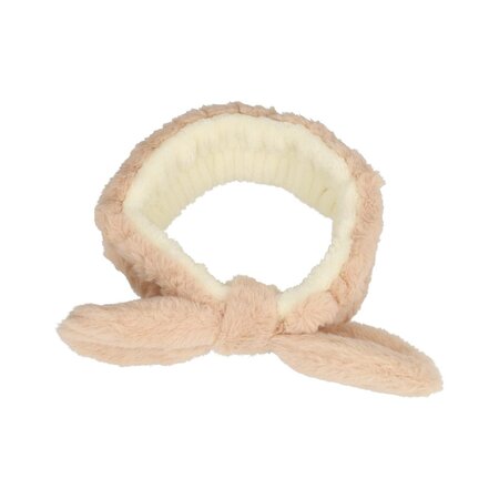 Haarband Make-up Furry Strik Beige