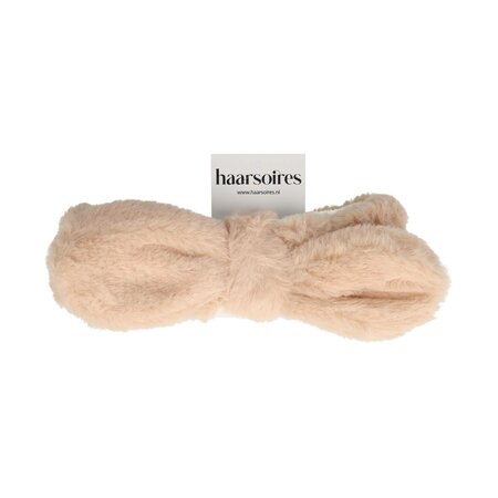 Haarband Make-up Furry Strik Beige