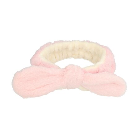 Haarband Make-up Furry Strik Roze