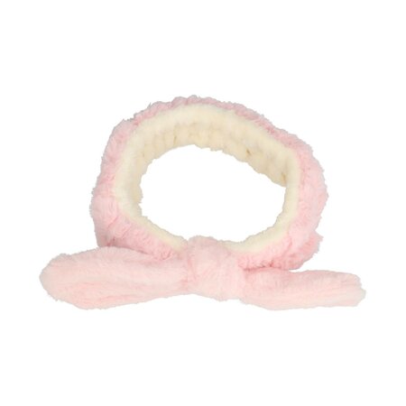 Haarband Make-up Furry Strik Roze