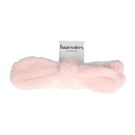 Haarband Make-up Furry Strik Roze