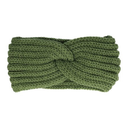 Haarband Winter Twist Knitted 10cm Groen