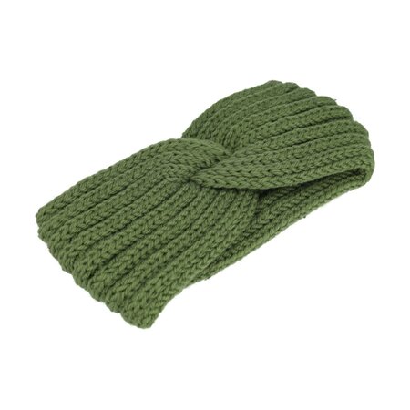 Haarband Winter Twist Knitted 10cm Groen