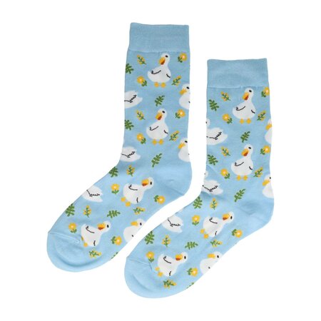 Sokken Eend Print Maat 36-43 Blauw